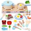 Teneytoyz Cucina Giocattolo per Bambini 27 Pezzi, Accessori Cucina Bambini, Pentole e Padelle Giocattolo, Taglio di Cibo e Verdure Chef, Gioco di Ruolo Set per Ragazze e Ragazzi, Giochi Montessori 3 4 5 6 Anni