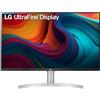 LG Monitor 32UN550-W Display ultrafine da 32 (3840 x 2160), gamma di colori DCI-P3 90%, HDR 10, AMD FreeSync, design senza bordi, supporto regolabile in inclinazione/altezza - Argento