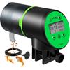 Papettly Mangiatoia Automatica Acquario - Distributore Automatico Cibo per Pesci con Display LCD, Resistente all'Umidità con Timer, 2 Batterie AAA e Anello per Alimentazione Verde