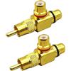 Greluma 2 Pezzi Adattatore a Y | Adattatore Splitter RCA Maschio a 2 RCA Femmina