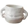 perfk Tazza da caffè in Ceramica Pinch Belly, Tazza d'Acqua, Resistente Bianco con Manici, Simpatico Regalo di inaugurazione della casa, Tazze Divertenti