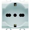 GEWISS - GW10204DY GW10204DY Serie Chorus - Presa Standard Italiano/Tedesco 250V AC, 2P+T 16A Bivalente, 2 Moduli, Bianco, 1 pezzo
