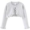 Yanmucy Ragazze Bolero Bambine Cardigan a Manica Lunga in Cotone Maglione per Bambini Leggeri in Maglia con Bottoni Coprispalle per 1-8 Anni