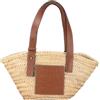 Loewe Pre-Owned - Borsa tote piccola anni '10-'23 - Donna - rafia/cotone e paglia - Taglia unica - Marrone