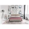 EVERGREENWEB MATERASSI & BEDS EVERGREENWEB - Letto Matrimoniale Francese 140x195 con Moderno Box Contenitore e Rete a Doghe in Legno Elegante Testiera Tessuto Imbottito SFODERABILE Ideale per Camera da Letto - Nimes Tortora