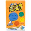 Scrub Daddy Colors Spugna Piatti Lavabile, Spugne Cucina e Bagno, Spugnette Lavapiatti Non Graffia con Design Morbido e Compatto FlexTexture, Lavabile in Lavastoviglie, 4 Pz Multicolore