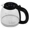 Russell Hobbs Caraffa in Vetro di ricambio - per Macchina Caffè Adventure 24010-56 e ColorsPlus Digital 24031-56, 24033-56, 24034-56 e Victory 24030-56 - Caraffa Vetro Macchina Caffè con filtro 700214