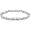 BOSS Jewelry Braccialetto di perline da uomo Collezione SPHERE METAL in Acciaio Inossidabile, Argento, M