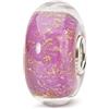 Trollbeads, bead da donna "Deserto rosa", Argento 925 e vetro, TGLBE-10254