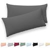 Twinzen - Federa Cuscino 40x80 cm - Set da 2-100% Cotone - Antracite