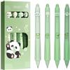 DealKits 4 Penne Cancellabili a Tema Panda, Gelato, Torta, Laccio d'orso, Blu, Punta 0,5 mm, Sensibile al Calore, Perfetto per Bambini e Adulti - Articoli per la Scuola