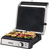 Bakaji Piastra Elettrica Bistecchiera Potenza 2000W Piastre in Alluminio Antiaderente Tostapane Grill Apertura 180 Gradi Termostato Regolabile e Sistema Antigocciolamento per Panini Sandwich