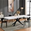 Shally Dogan Tavolo da Pranzo Cucina Allungabile Estensibile 90x140 - 220cm Bianco Frassinato