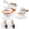 Mobiclinic® kids, Vasino, Toikid, Età 1-3 anni, Con coperchio, Risciacquo acustico, Scomparto per la carta igienica, Funzionamento a batteria, Secchio rimovibile, Sedile impermeabile (arancione)