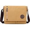 Sechunk Piccola borsa a tracolla in tela vintage borsa a tracolla per tutti i giorni borsa a tracolla per uomo donna, Giallo, Medium, Design elegante