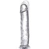 YunJiaoon Dildo realistici si sentono come la pelle, dildo trasparente con ventosa per il gioco a mani libere, materiale sicuro per il corpo e giocattoli sessuali per adulti per donne (trasparente, 8.5x4.3 cm)