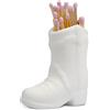 LUTER Porta Fiammiferi, Bello Ceramica Porta Fiammiferi per Stivali con Attaccante Interni Decorazioni Accessori per Bagno Camera da Letto Cucina (Bianco)