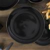HOME DECO FACTORY, KA0134, Piatto in Porcellana Nera con Bordo Dorato, Design Elegante e Resistente, Ideale per Tutti i Tuoi pasti, Lavabile in lavastoviglie, D26 cm, Nero/Oro, 26 cm