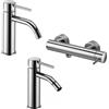 Paffoni set miscelatori lavabo, bidet senza scarico ed esterno doccia cromato mod. Light