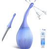 Gethorny Clistere per Pulizia Ano per Uomini e Donne - Peretta per Clistere per Adulti da 300 ML con Ugello Flessibile per Doccia Anale, Kit Doccia Vaginale in Silicone Antireflusso per Lavaggio Anale e Colon