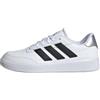 adidas Courtblock Shoes, Scarpe da Ginnastica Donna, Cloud White/Core Black/Silver, 39 1/3 EU