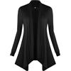 Sykooria Cardigan Donna Elegante Lungo a Maniche Lunghe Casual Primavera Giacca Coprispalle