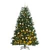 vidaXL Albero Natale Incernierato con 300 LED e Palline 240 cm