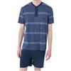 RAGNO Pigiama uomo in puro cotone manica corta pantalone corto art. U648NU - 50, Blu
