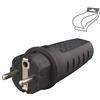 ECOVA SPINA VOLANTE SCHUKO 16A IN GOMMA ANTISPRUZZO IP44 NERA -ECO30025