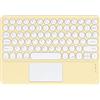 Zunate Tastiera Wireless Touch, Copritasti Rotondi Macaron Tastiera di Ricarica Bluetooth Wireless Touch Tastiera Ergonomica Ultra Sottile per Macchina da Scrivere Intelligente, per Tablet Laptop(Giallo)