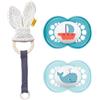 MAM Istruzioni in Lingua Straniera MAM Original ciuccio 6 16 mesi Ciuccio in silicone, 2 pezzi, Include scatole per il trasporto sterilizzate & NIP Clip per ciuccio