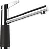 SCHOCK Rubinetto da cucina SC-510 Onyx - Rubinetto a bassa pressione CRISTADUR con beccuccio fisso e attacchi standard