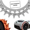 ROBO CLAWS Lame per robot tosaerba in acciaio inox per modelli Navimow i105E-i108E, 3 mm, diametro 255 mm, accessori per robot tosaerba con 14 viti in acciaio inox, punte sbavate