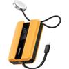 VEEKTOMX Power Bank 30W PD VEEKTOMX Powerbank 10000mAh per iPhone Caricatore Portatile con Cavo Integrato Caricabatterie per Apple Watch Batteria Esterna Compatibile con iPhone 14/13/12/11/iWatch ecc. (Giallo)