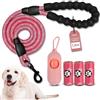 COZYPETS Guinzaglio per cani medi e grandi - Cinghia base da 1,5 m con manico imbottito per addestramento - Include 3 sacchetti per escrementi e dispenser - durevole e confortevole