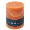 Spaas - Candela pilastro in stile rustico, 100/130 mm, 95 ore, arancione