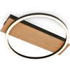 BRILONER - Lampada da soffitto a LED con decoro in legno, colore luce bianca calda, 13W, 1400 lm, plafoniera, lampada, lampada da soggiorno, 34x30x6 cm, legno nero