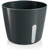 Zendea Vaso per Piante Tondo Nero 11x13,5cm con Parte Trasparente per Controllo Livello dell'Acqua - Ideale sia per Interni che per Esterni per Coltivare Erbe Aromatiche e Piantine - Resistenti