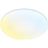 Briloner - Plafoniera LED da bagno a luce indiretta, telecomando, protezione da polvere e spruzzi d'acqua, plafoniera LED, lampada da bagno, 45 x 5 cm, bianco