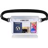 FORETOY Borsa Impermeabile IP68 Mare Custodia [2 Pezzi] Dry Bag, Borsa Stagna, Marsupio con Schermo Touch con Cintura Regolabile per Spiaggia Nuoto, Canottaggio, Pesca, Escursioni