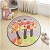 Morbuy Rotonda Tappeto Salotto Cucina Bagno Bambini Camera da Letto Yoga, Moderno Carton Stampa Soggiorno Antiscivolo Tappeti Decorazione della Casa (60x60cm,Impressionismo)