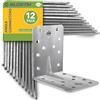 BLOSTM 12 x Angolari Metallo Per Legno Acciaio Squadrette Angolari Con Superficie Zincata - 70mm x 70mm x 55mm