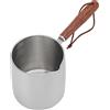 Aramox Scaldalatte in Acciaio Inossidabile, 450 ml, Pentolino con Manico in Legno per Caffè e Latte, 450ml Stainless Steel Milk Warmer with Wooden Handle for Coffee and Latte