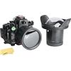 HolaFoto Seafrogs Custodia Impermeabile Subacquea Con Kit Di Porte A Cupola Da 6 Pollici, Custodia Per Scuba Per Canone Eos 5D Mark Iii 5D Mark Iv 5D3 5D4 W/Ef 24-105Mm F/4L Lens