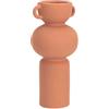 HOME DECO FACTORY, HD9100, Vaso in Ceramica Terracotta con Manico, Design Moderno ed Elegante, Perfetto per Bouquet o Decorazione d'interni, Dimensioni 255 x 115 x 115 cm, Colore Arancione
