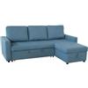 SHIITO | Modello Play - Divano a 3 posti con Chaiselongue e Cassapanca | Massimo Relax e Comfort | 230 x 84 x 96 cm - Colore Blu