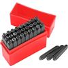 Gueenky 27 Pezzi Punzoni Lettere, 5mm Punzoni Numeri per Metallo, Lettere A-Z e &, Punzoni di Marcatura Alfabeto per Metallo Legno Pelle Plastica