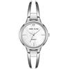 Anne Klein - Orologio da donna a bracciale rigido, con quadrante con vero diamante, Argento
