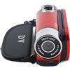 Cuifati Videocamera Digitale, Videocamera DV con Rotazione Full HD 16X, Mini Videocamera per Bambini, Videocamera Portatile Vintage, Videocamera Professionale per Feste in (rosso)