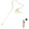 KIMAFUN Microfono Gancio per Orecchio Singolo Archetto Headset Headworn Microphone a Condensatore Compatibile con Trasmettitore Bodypack del System Wireless, Mini XLR TA3F, Beige, HC-830 D3